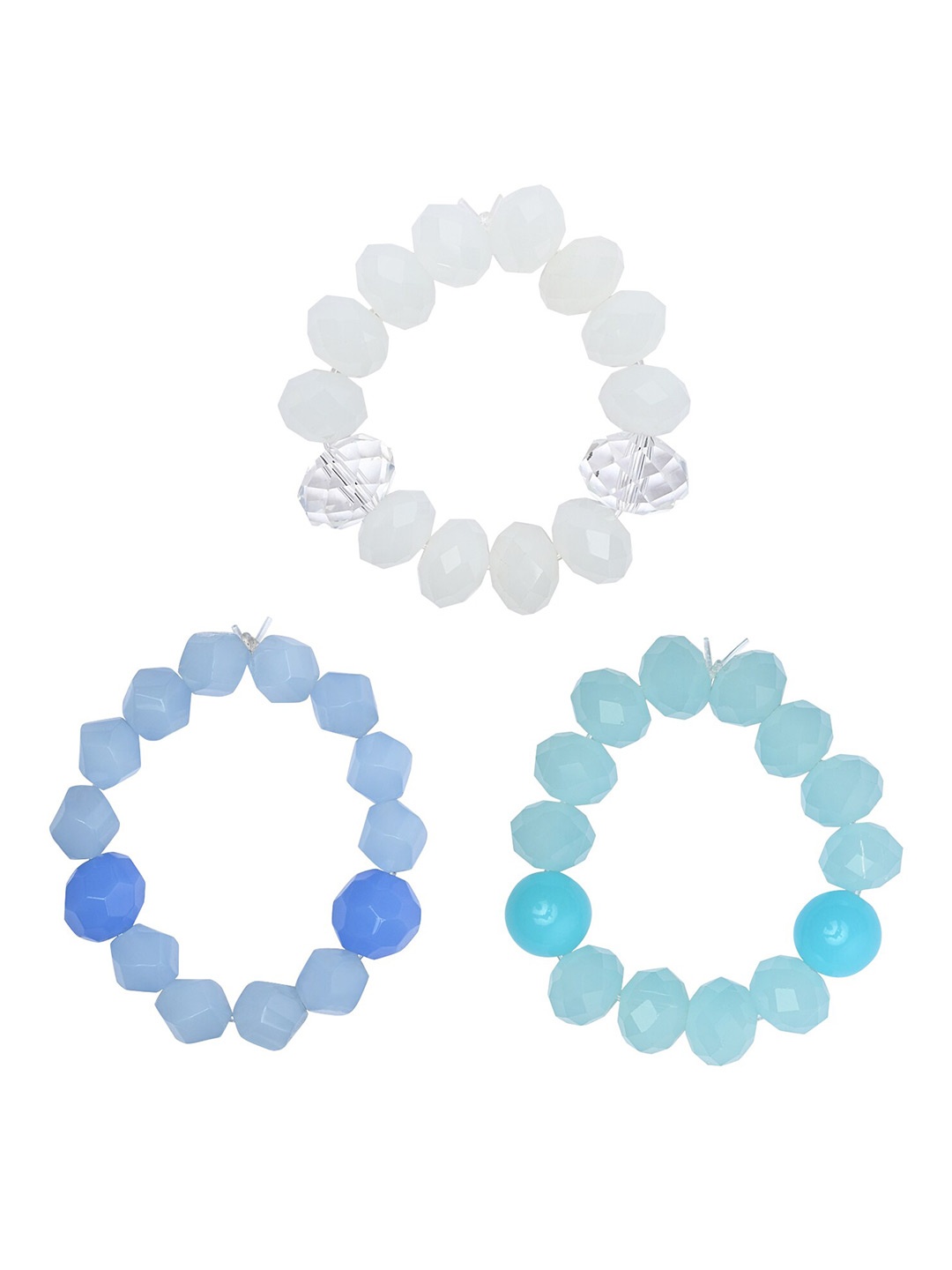 

Arendelle Girls Combo of 3 Artificial Beaded Bracelet, Blue