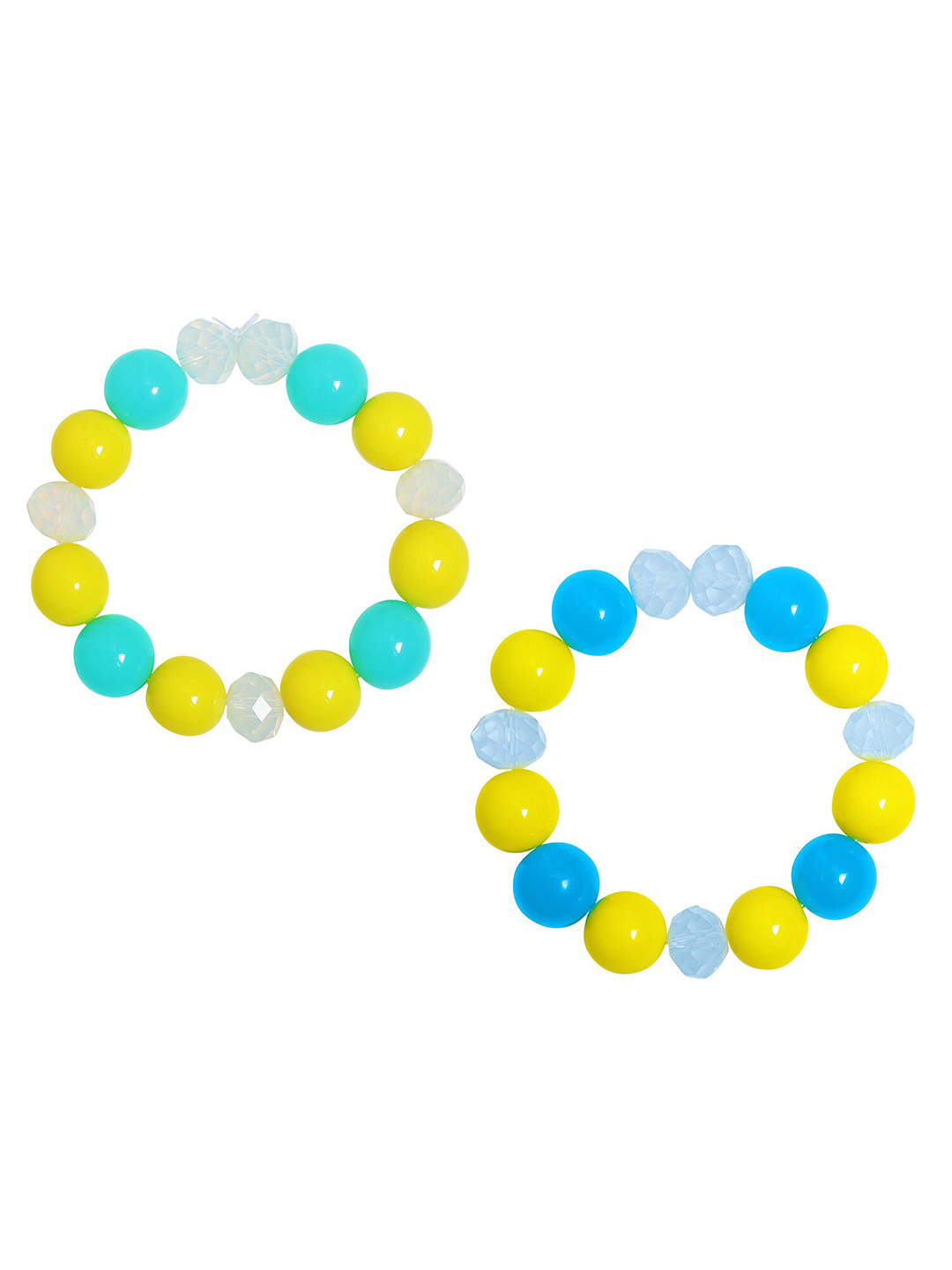 

Arendelle Girls Combo of 2 Artificial Beaded Bracelet, Blue