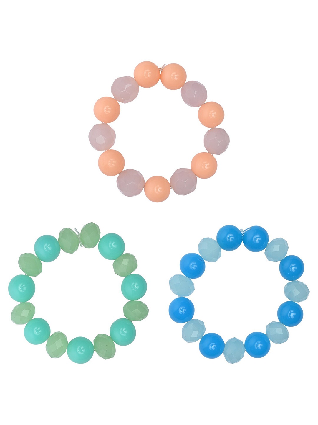 

Arendelle Girls Combo of 3 Artificial Beaded Bracelet, Pink