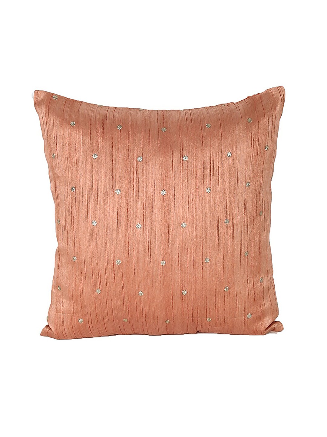 

House This Rust Embroidered Pure Cotton Square Cushion Cover