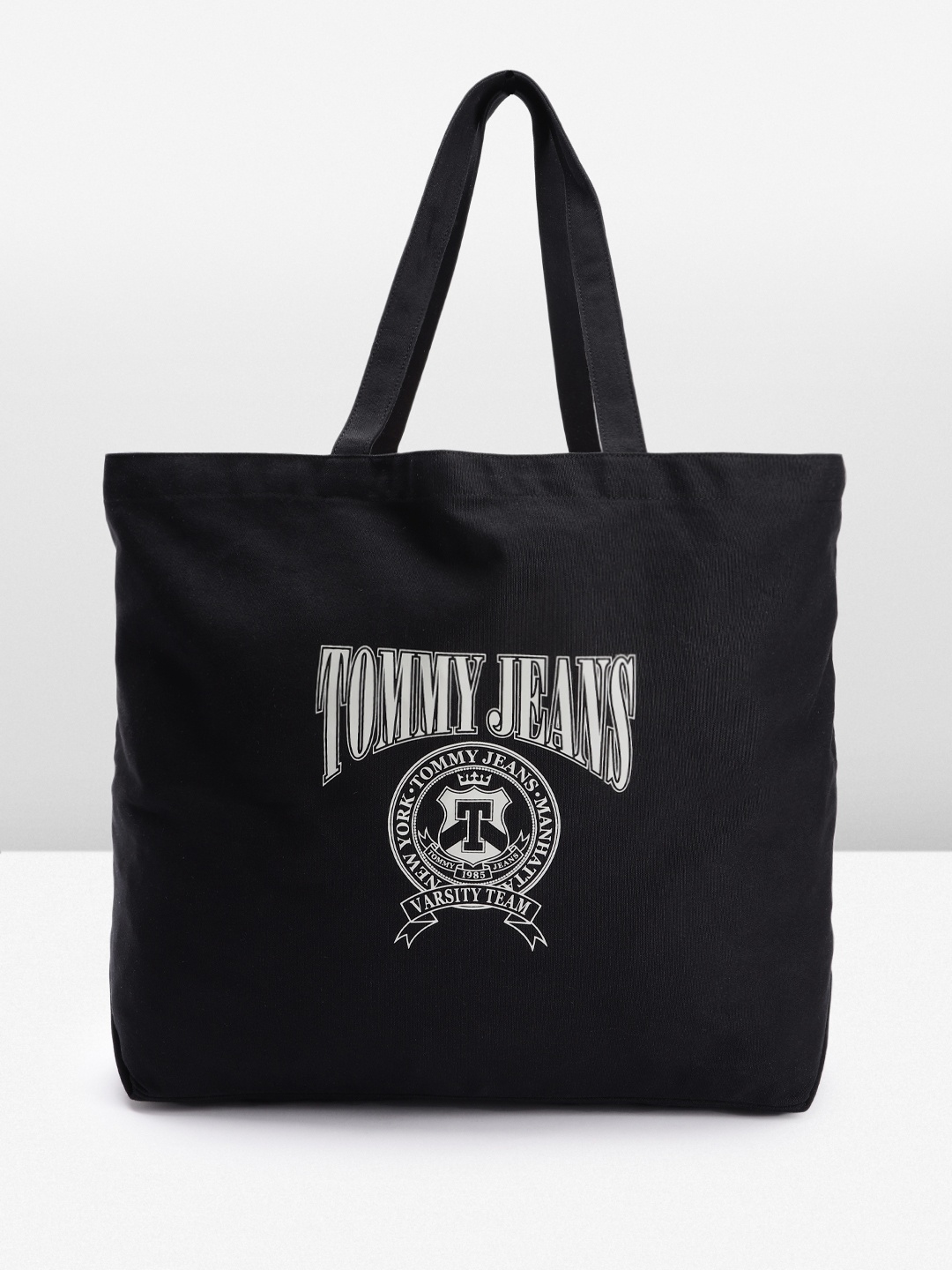

Tommy Hilfiger Brand Logo Printed Tote Bag, Black