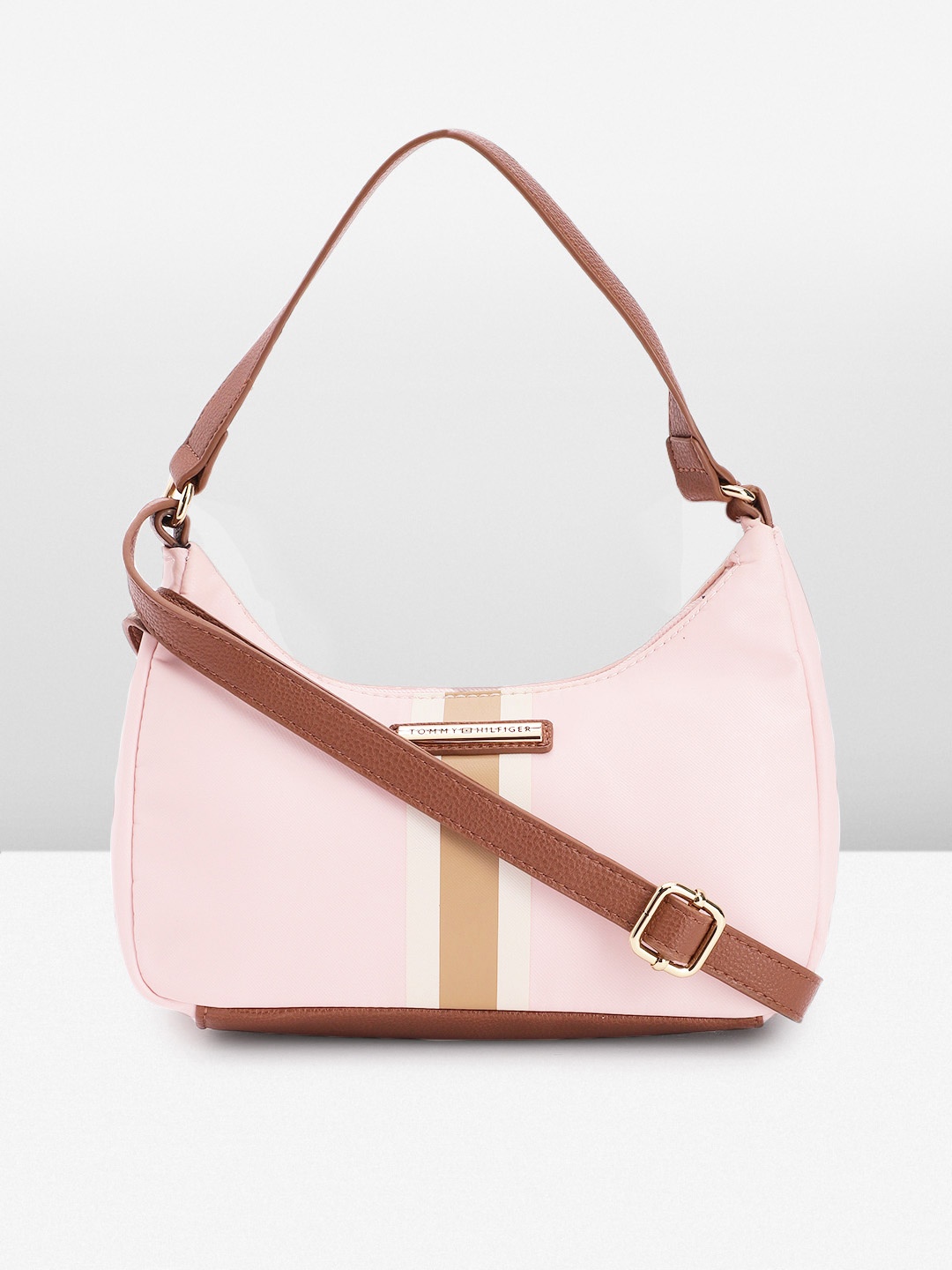 

Tommy Hilfiger Solid Hobo Bag, Pink