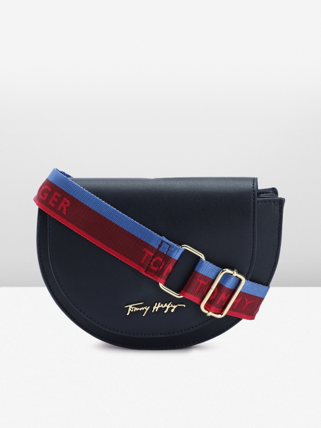 

Tommy Hilfiger Structured Crossbody Sling Bag, Navy blue