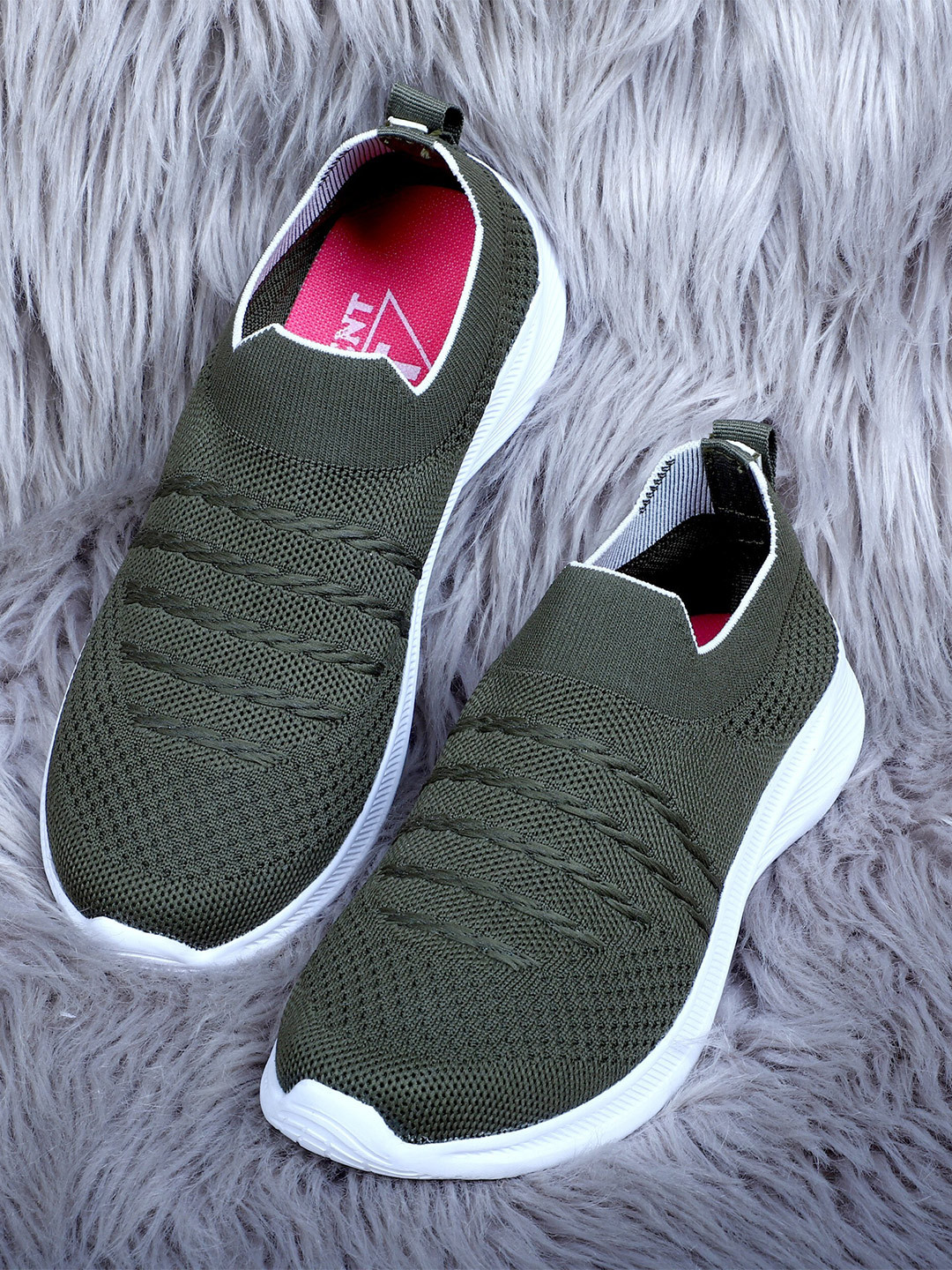 

TPENT Women Mesh Running Non-Marking Shoes, Olive