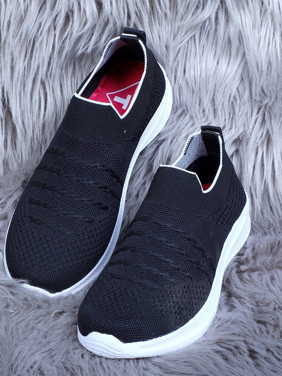 

TPENT Women Mesh Running Non-Marking Shoes, Black