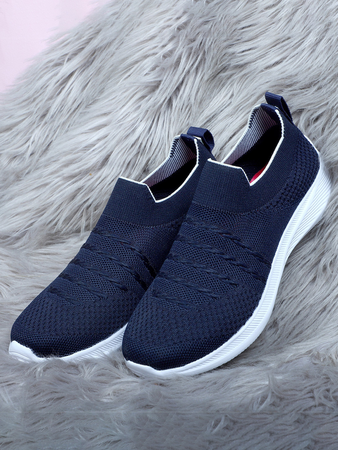 

TPENT Women Mesh Running Non-Marking Shoes, Navy blue