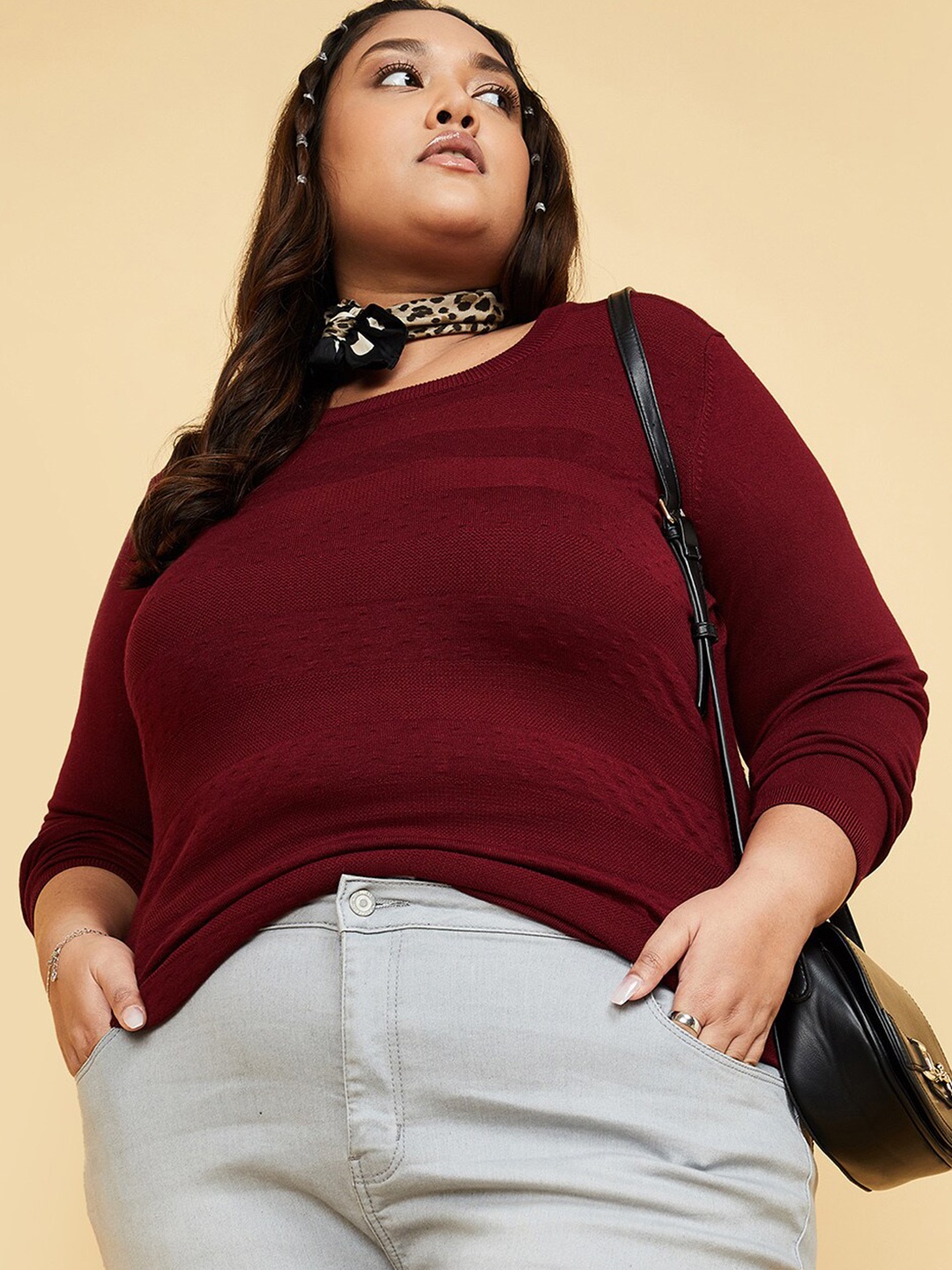 

max Women Maroon Pullover