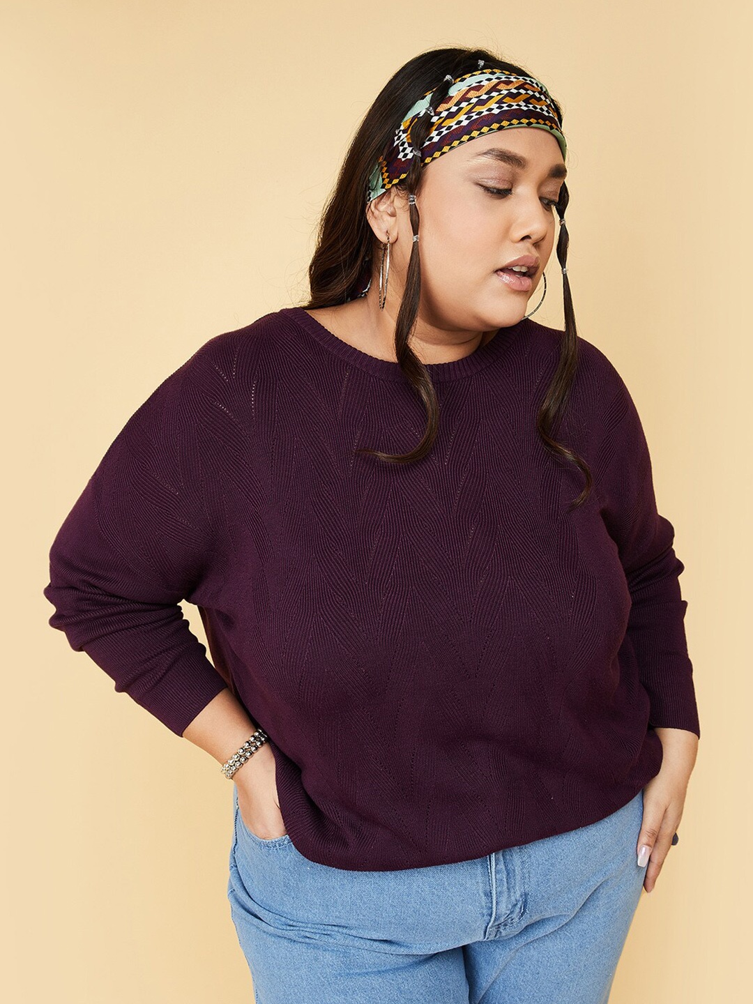 

max Women Maroon Pullover