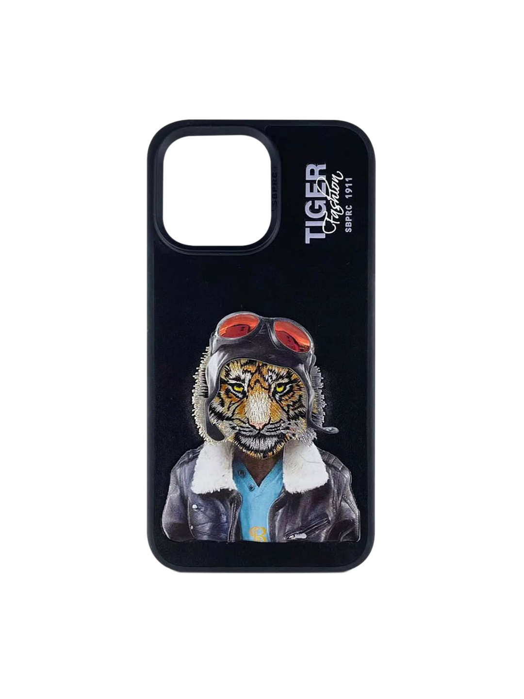 

TREEMODA FB Series Printed Leather Shock Proof Apple iPhone 14 Phone Back Case, Black