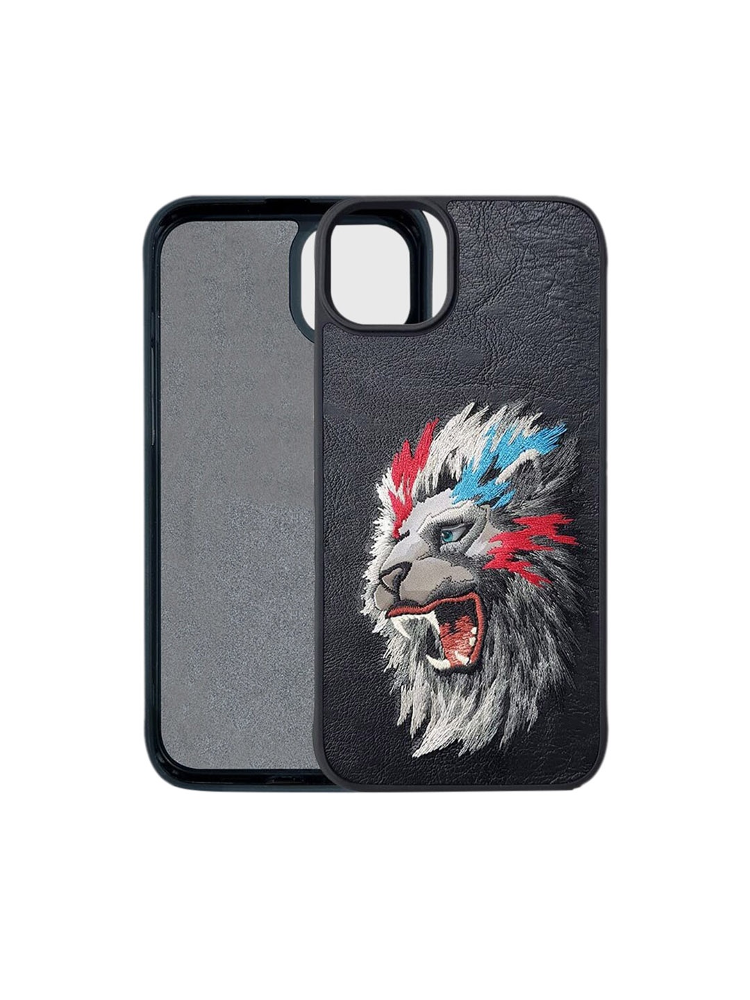 

TREEMODA Leather iPhone 14 Pro Back Case, Black