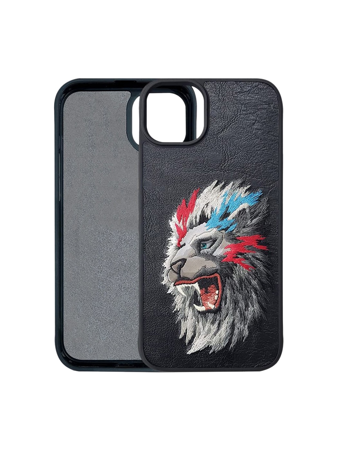 TREEMODA NB Series Leather Apple iPhone 14 Pro Max Back Case, Black