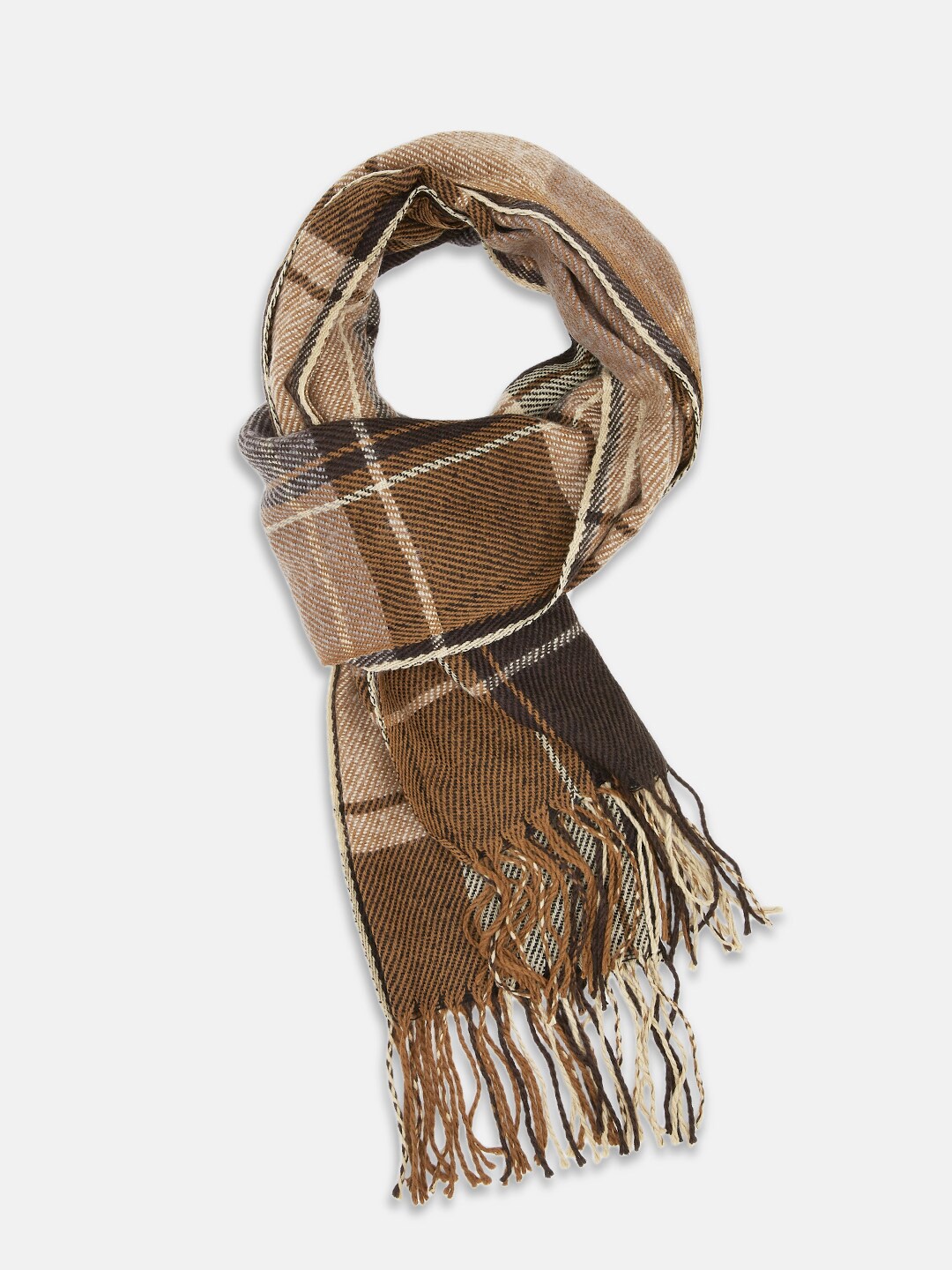 

BYFORD by Pantaloons Men Checked Stole, Brown