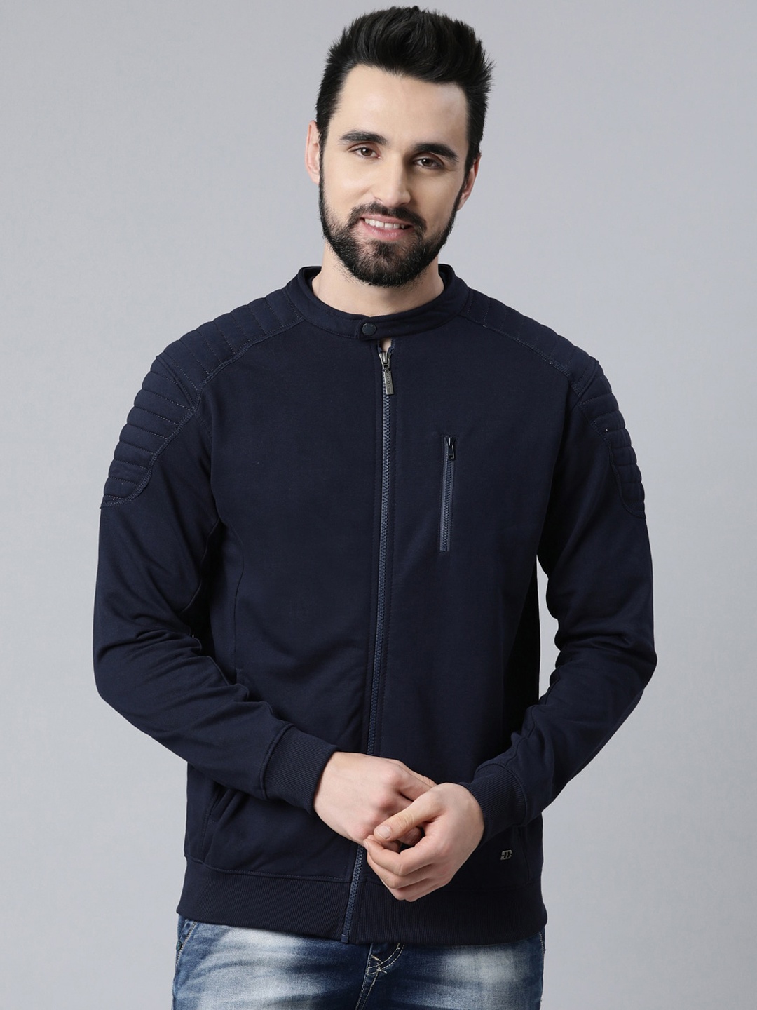 

DIXCY SCOTT MAXIMUS Men Cotton Lightweight Bomber Jacket, Blue