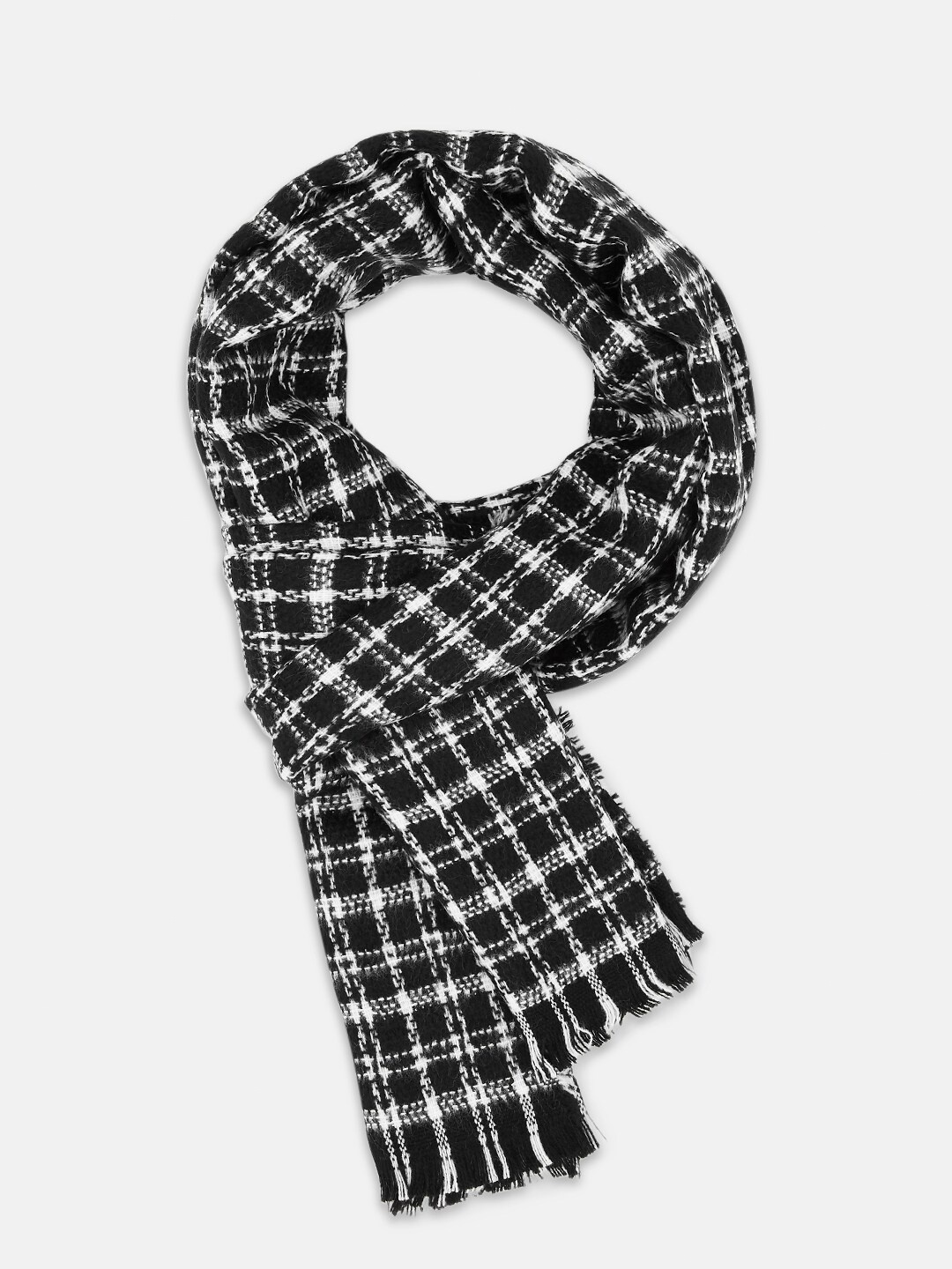 

BYFORD by Pantaloons Men Checked Stole, Black