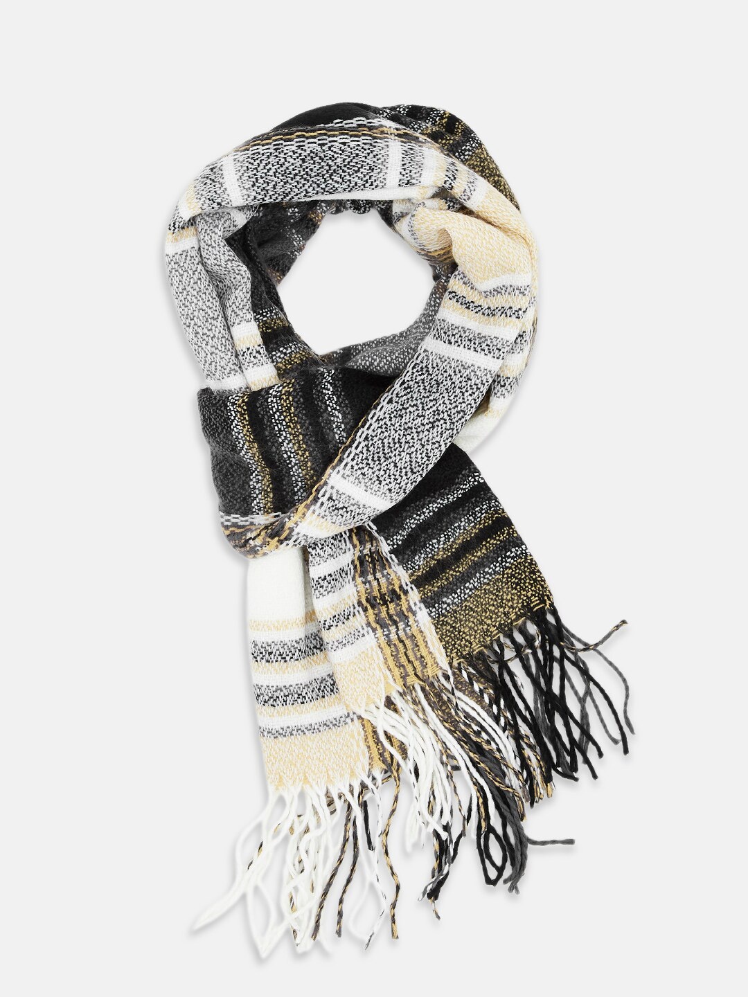 

BYFORD by Pantaloons Men Checked Acrylic Stole, Grey