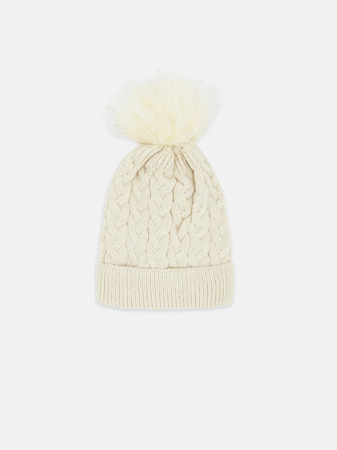 

Forever Glam by Pantaloons Women Acrylic Beanie, Beige