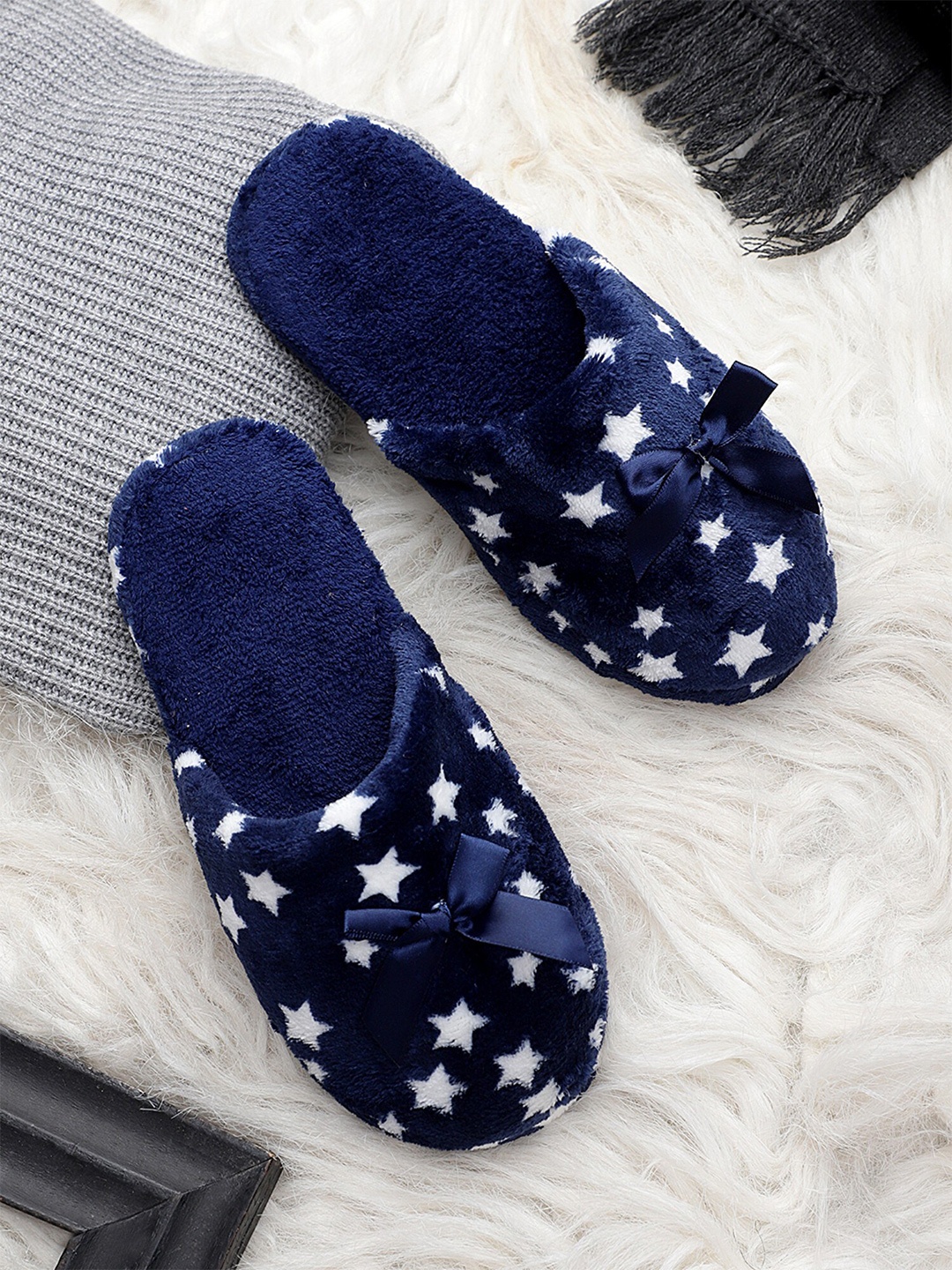 

Pampy Angel Women Printed Room Slippers, Blue