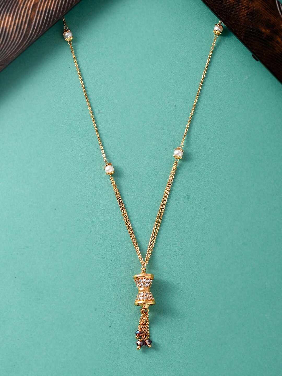 

Voylla Gold Plated Pearl Embellished Mangalsutra