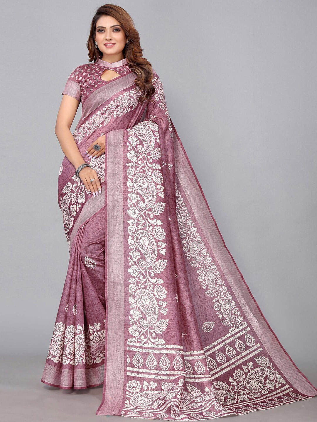 

KALINI Floral Saree, Pink