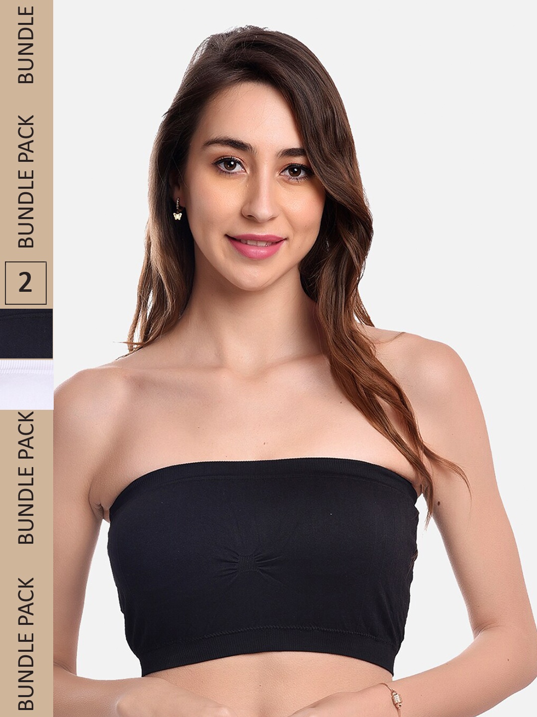 FIMS Black & White Bandeau Bra
