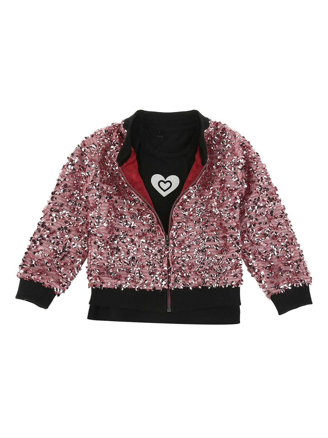 

Actuel Girls Crop Bomber Jacket, Pink