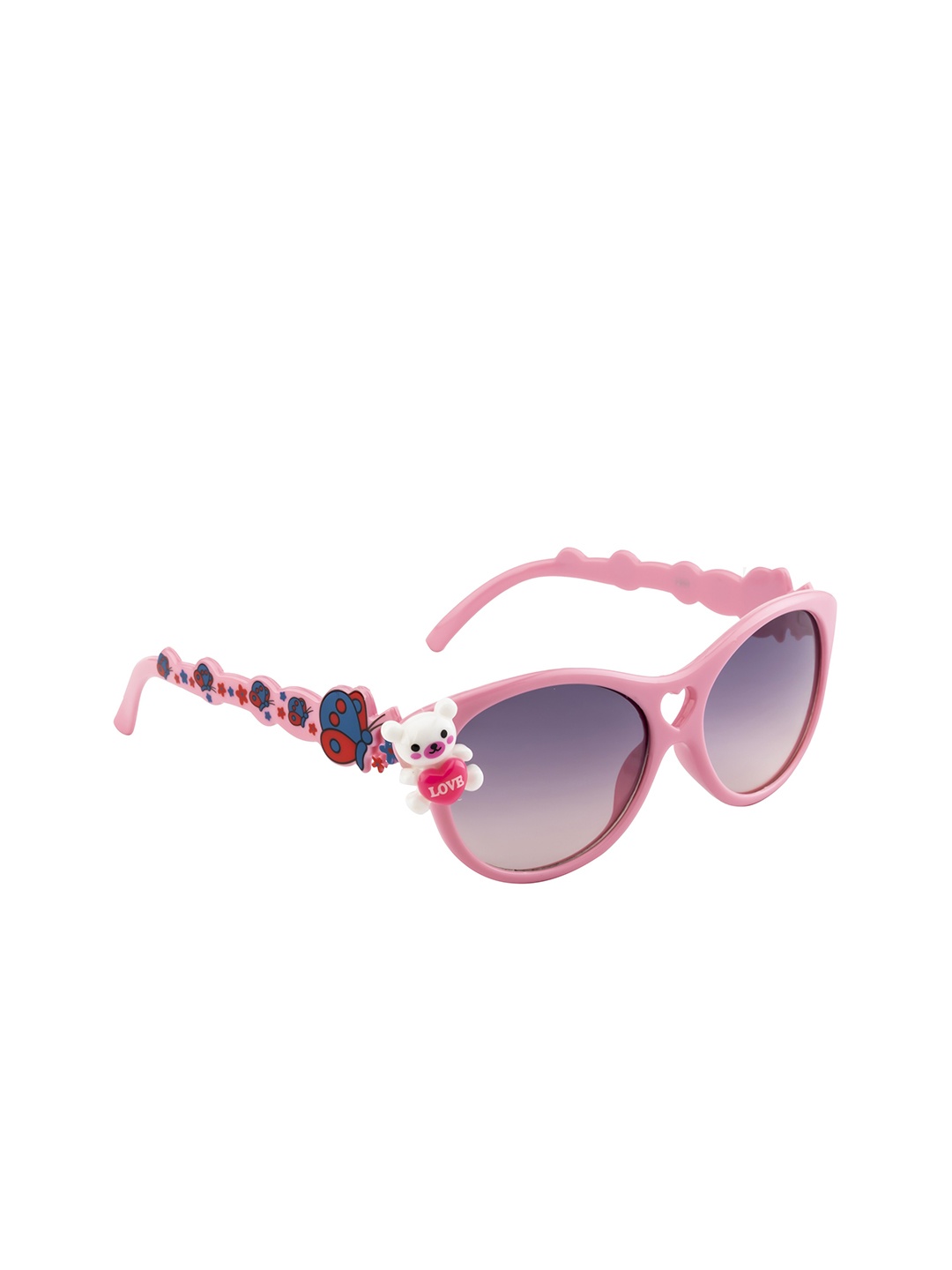 

YK Unisex Kids Oval Sunglasses with UV Protected Lens YK-J8162, Pink