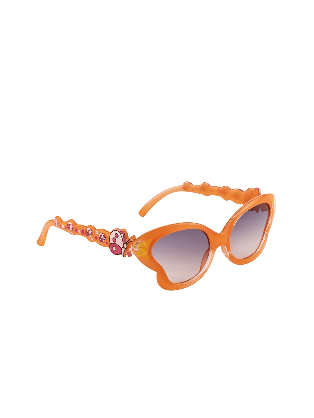 YK Unisex Kids Butterfly Sunglasses with UV Protected Lens YK-J8165, Orange