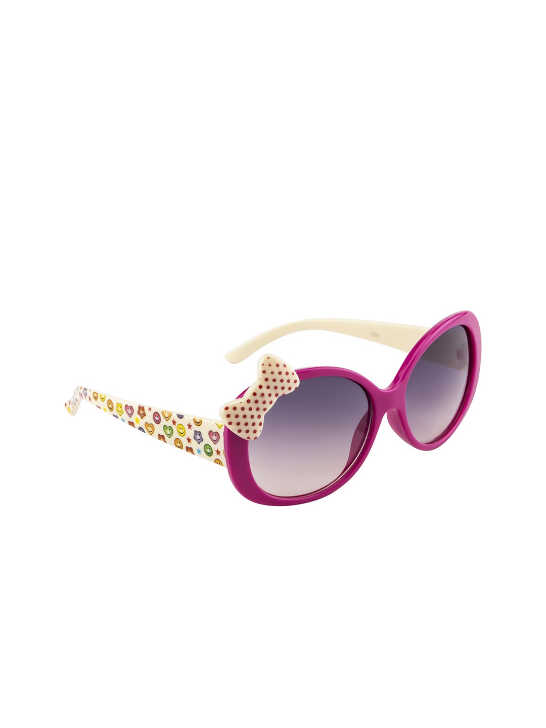 

YK Unisex Kids Oversized Sunglasses with UV Protected Lens YK-J8142, Purple