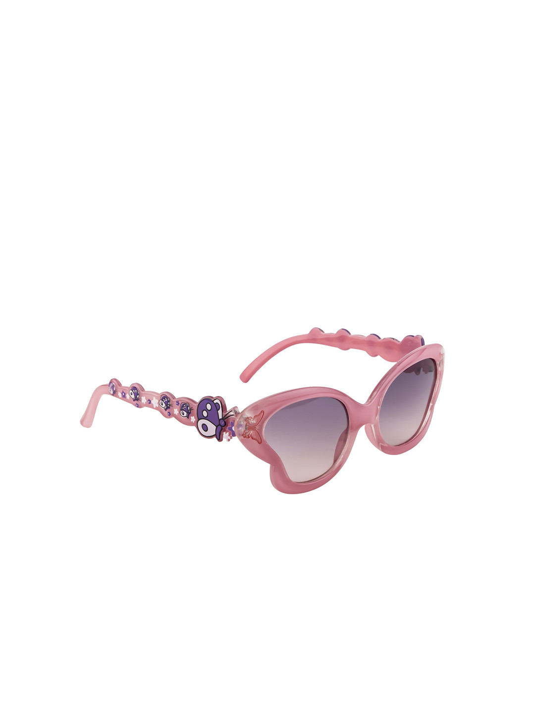 

YK Unisex Kids Butterfly Sunglasses with UV Protected Lens YK-J8163, Pink