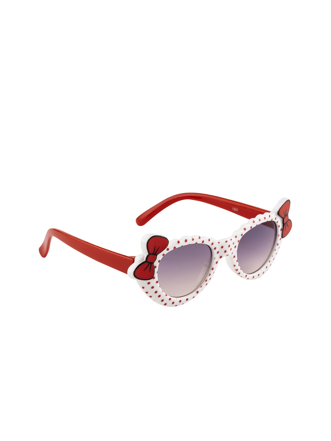 YK Unisex Kids Oval Sunglasses with UV Protected Lens YK-J8134, White