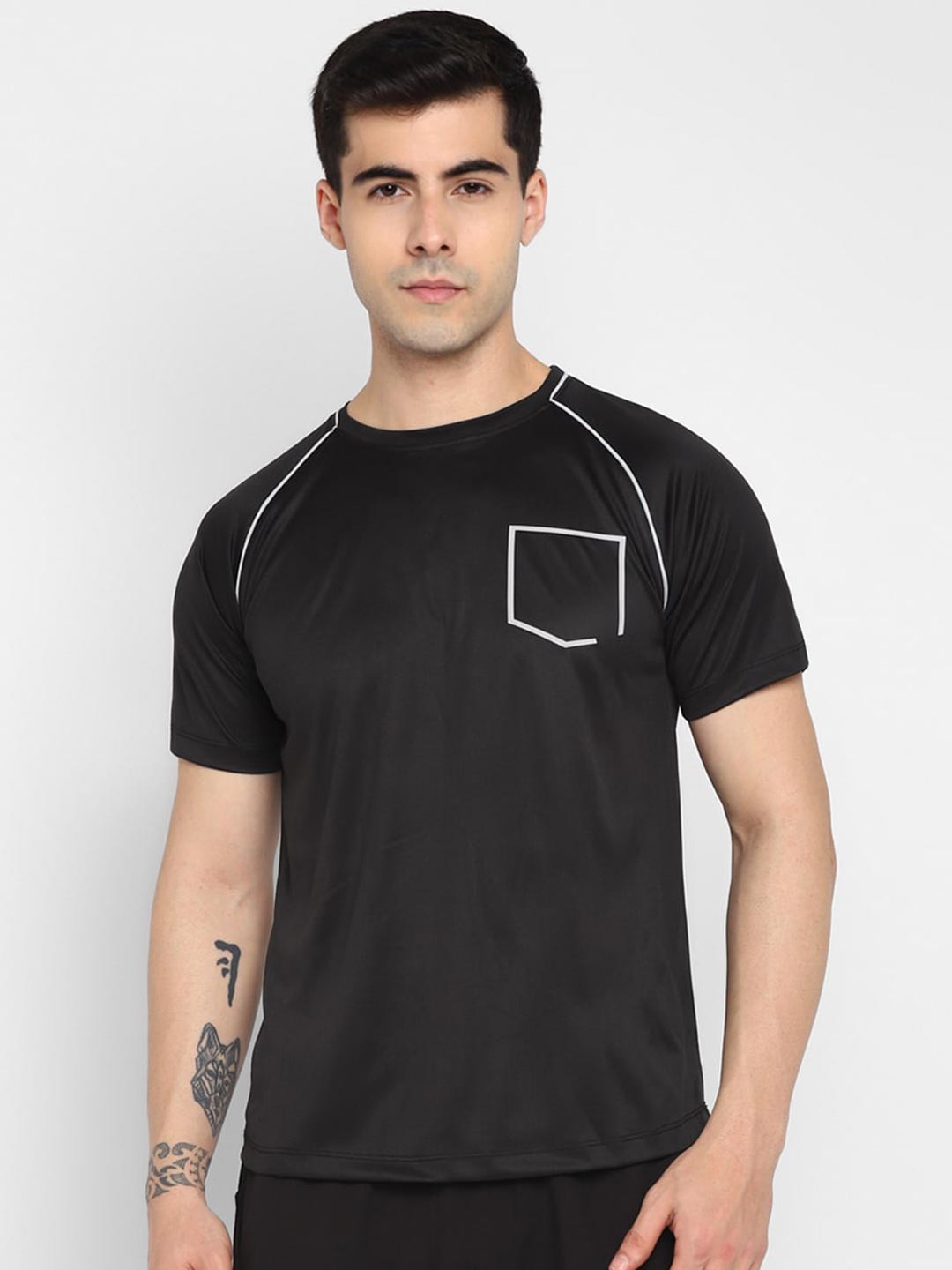 

OFF LIMITS Men Black & White Antimicrobial T-shirt