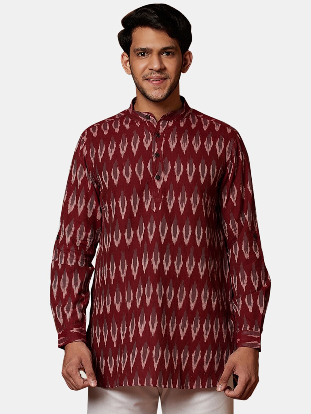 

Fabindia Abstract Printed Cotton Kurta, Burgundy
