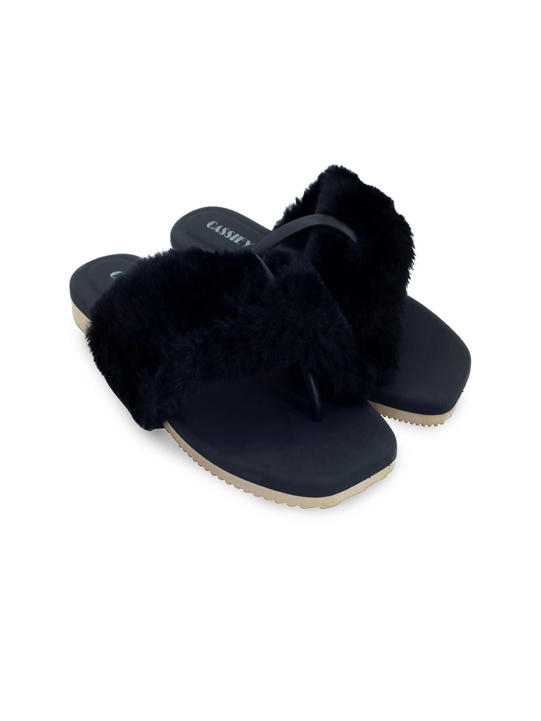 

CASSIEY Women Rubber Room Slippers, Black