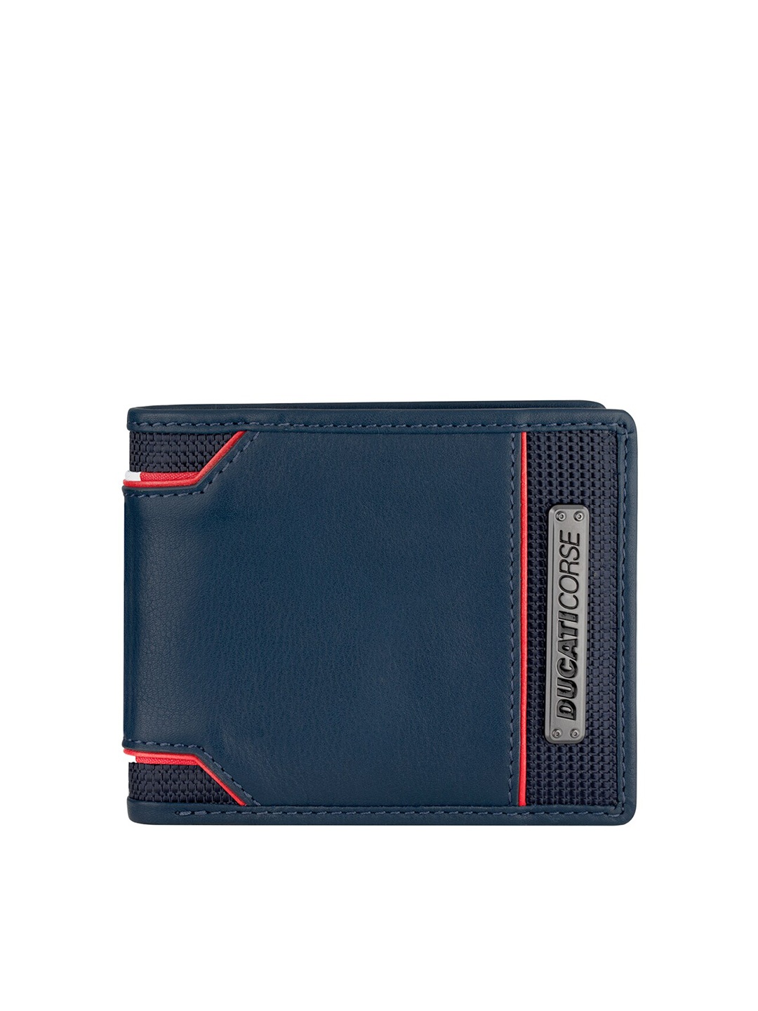 

DUCATI CORSE Men Leather Two Fold Wallet, Blue