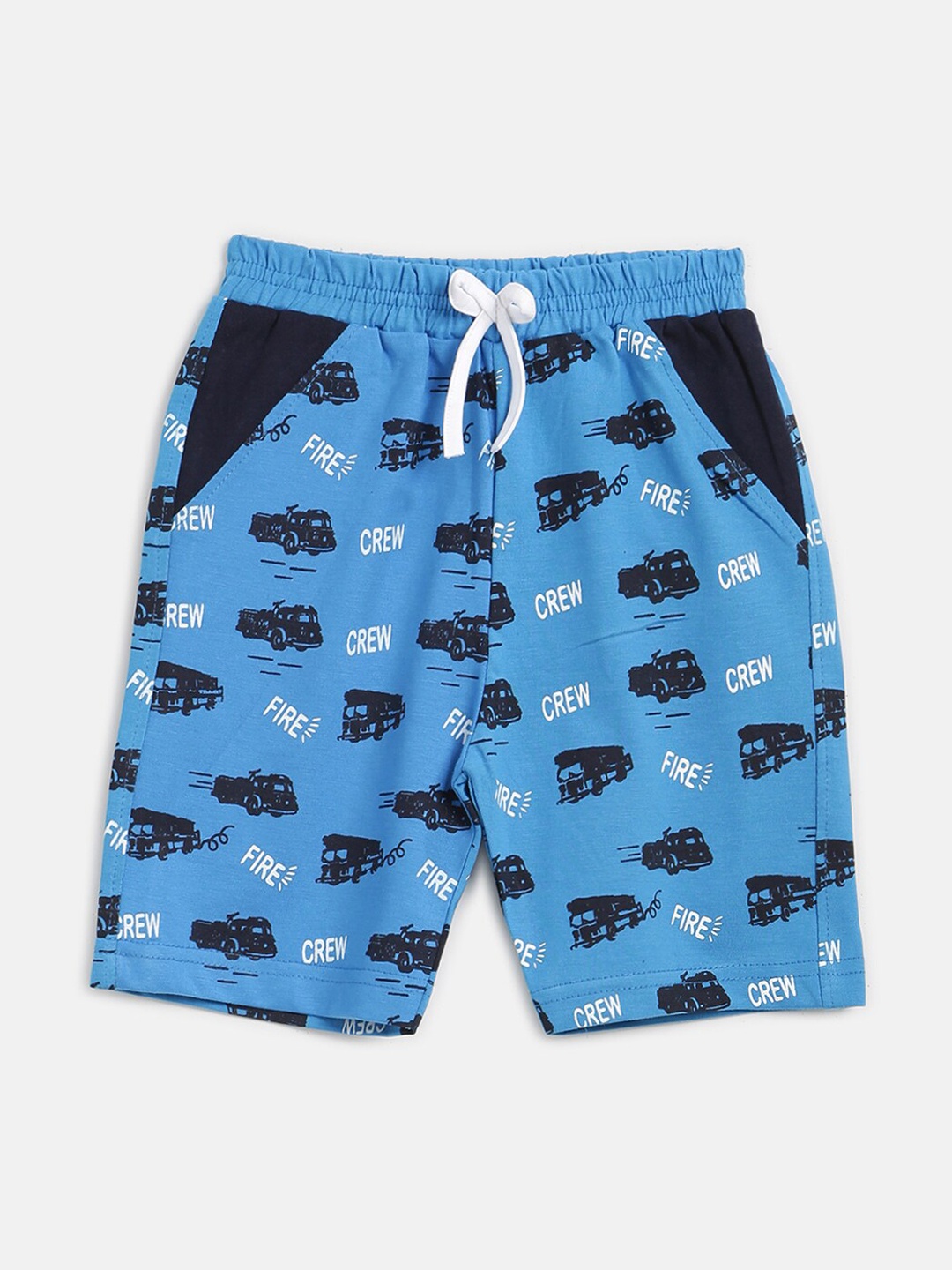 

V2 Value & Variety Boys Conversational Printed Outdoor Cotton Shorts, Blue