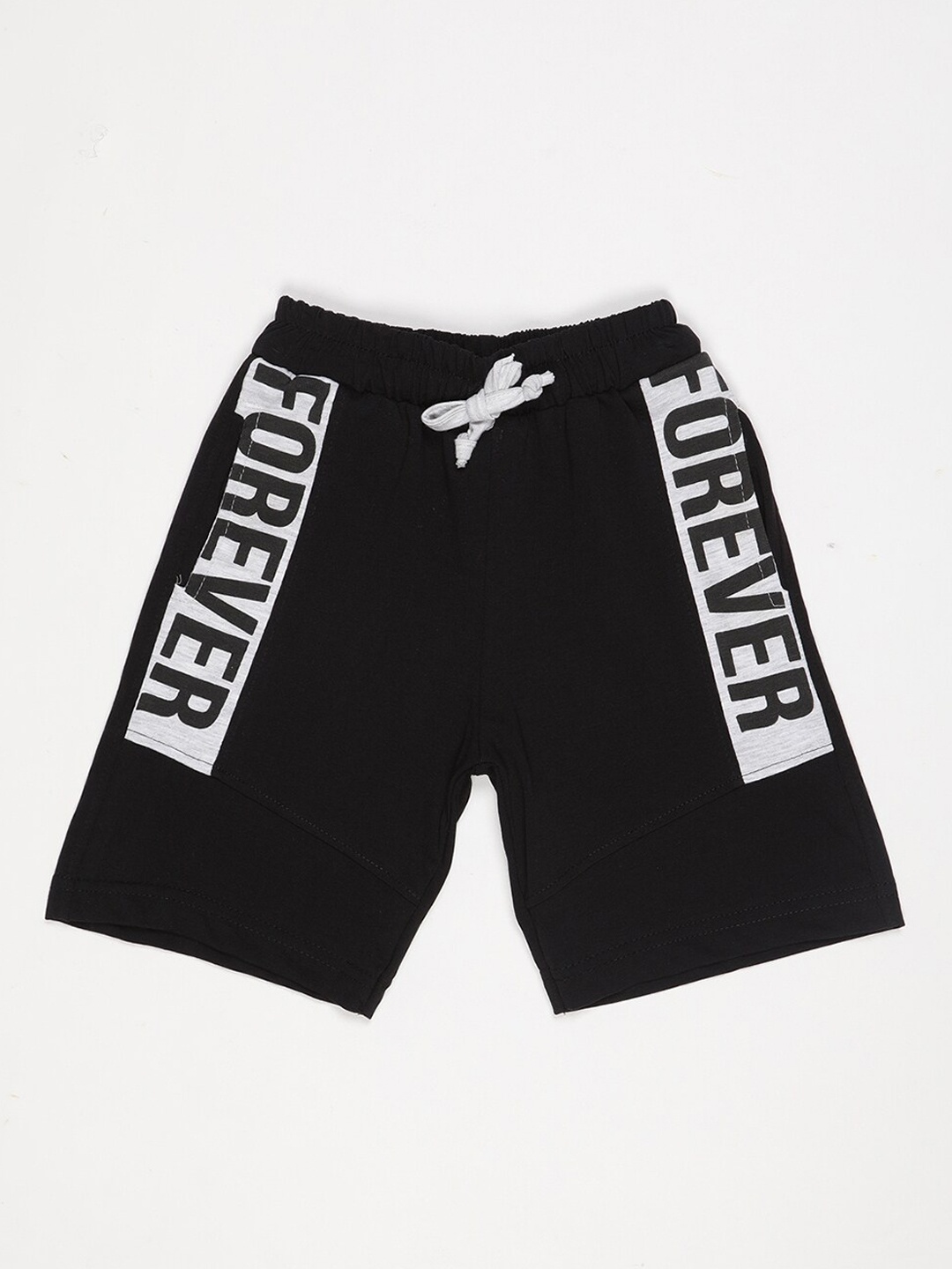 

V2 Value & Variety Boys Typography Printed Outdoor Cotton Shorts, Black