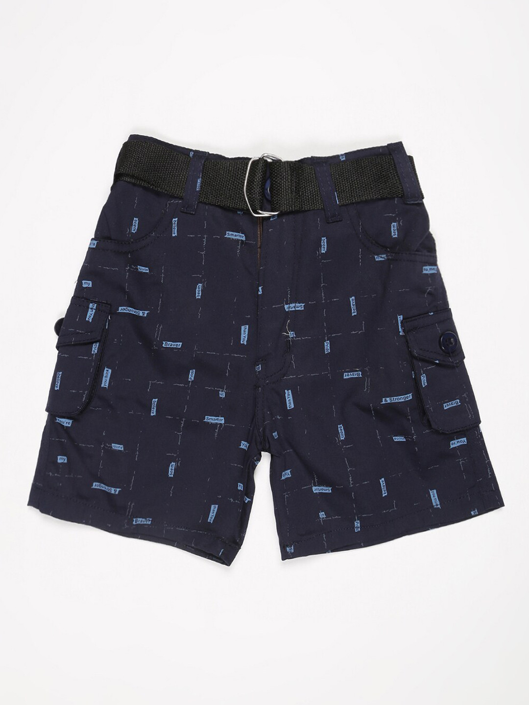 

V2 Value & Variety Boys Typography Printed Outdoor Cargo Shorts, Blue
