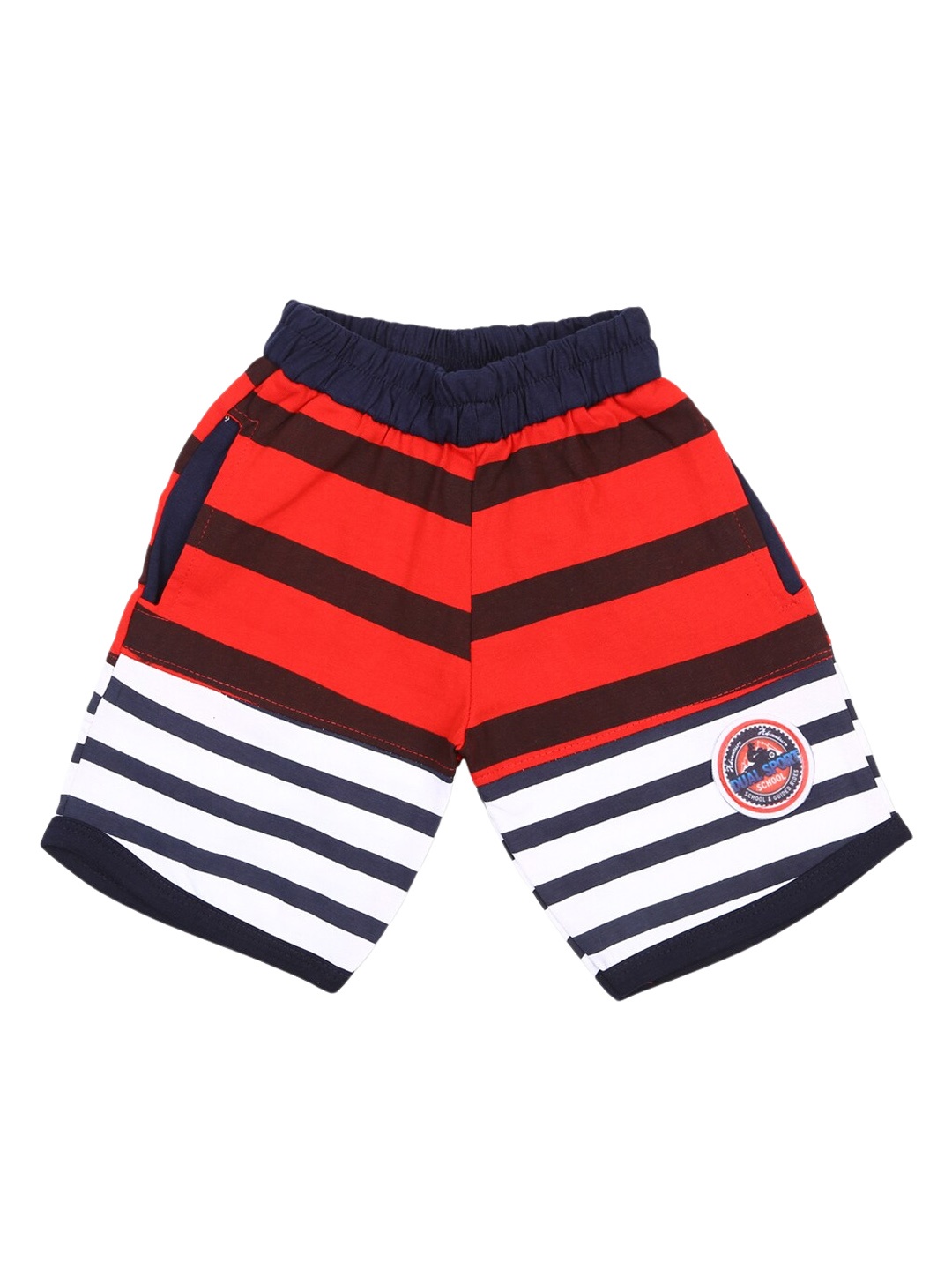 

V2 Value & Variety Boys Striped Cotton Outdoor Shorts, Red