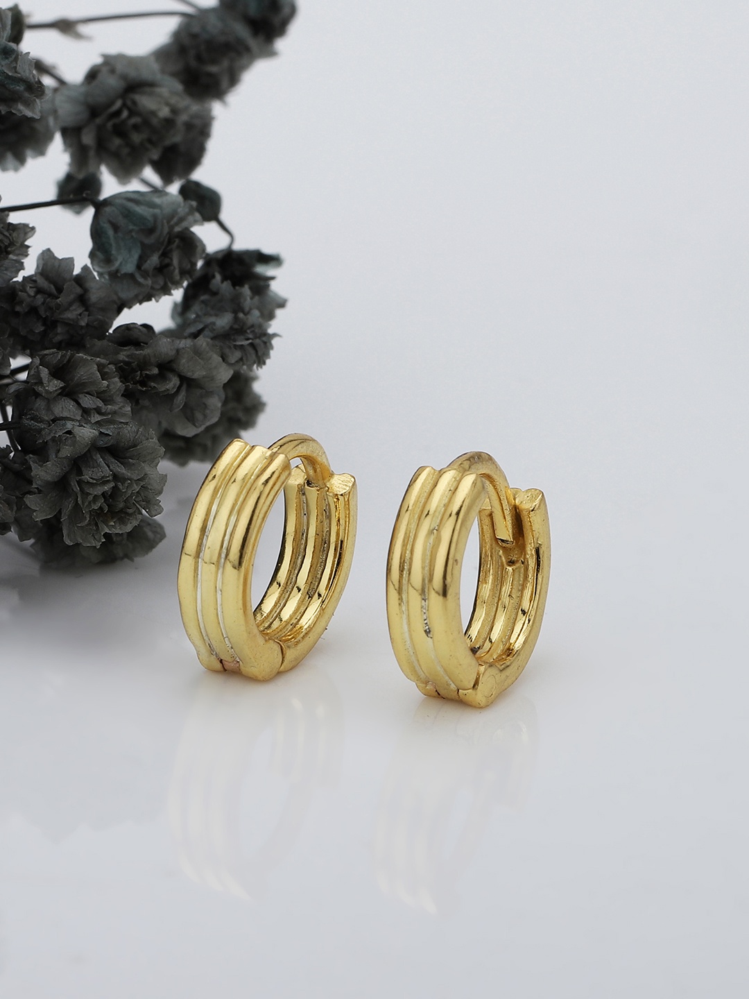 

Carlton London Gold-Toned Circular Hoop Earrings