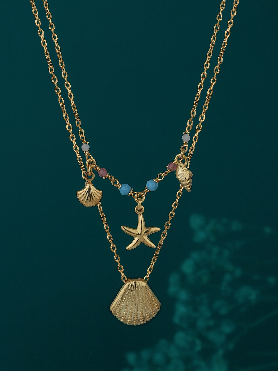 

Carlton London Brass Gold-Plated Necklace