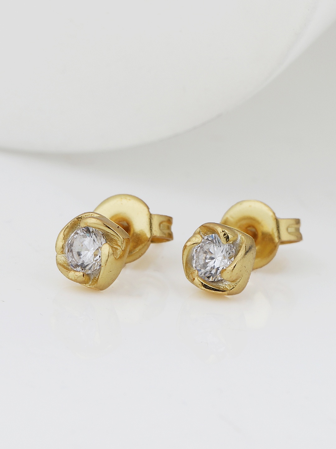 

Carlton London Circular Studs Earrings, Gold