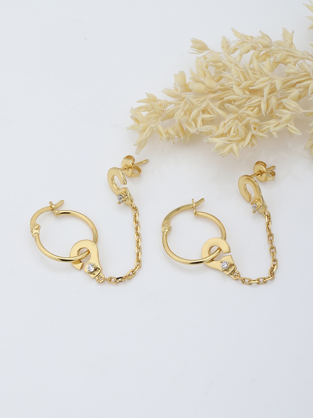 

Carlton London Contemporary Drop Earrings, Gold