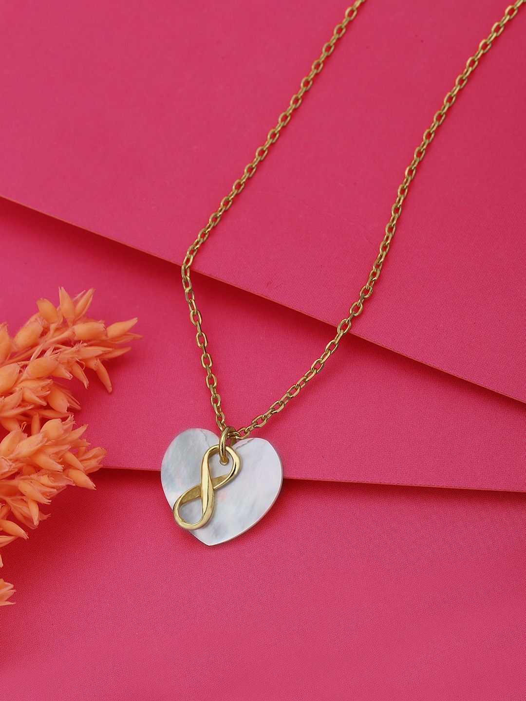 

Carlton London Gold-Plated Mother Of Pearl Pendant With Chain