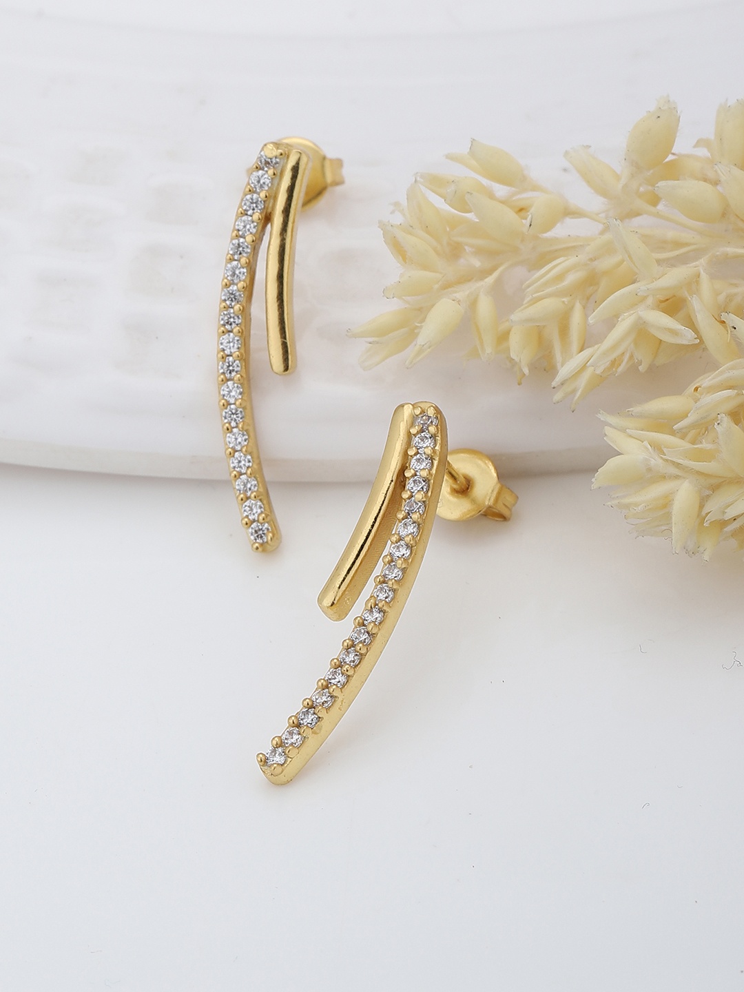 

Carlton London Contemporary Drop Earrings, Gold