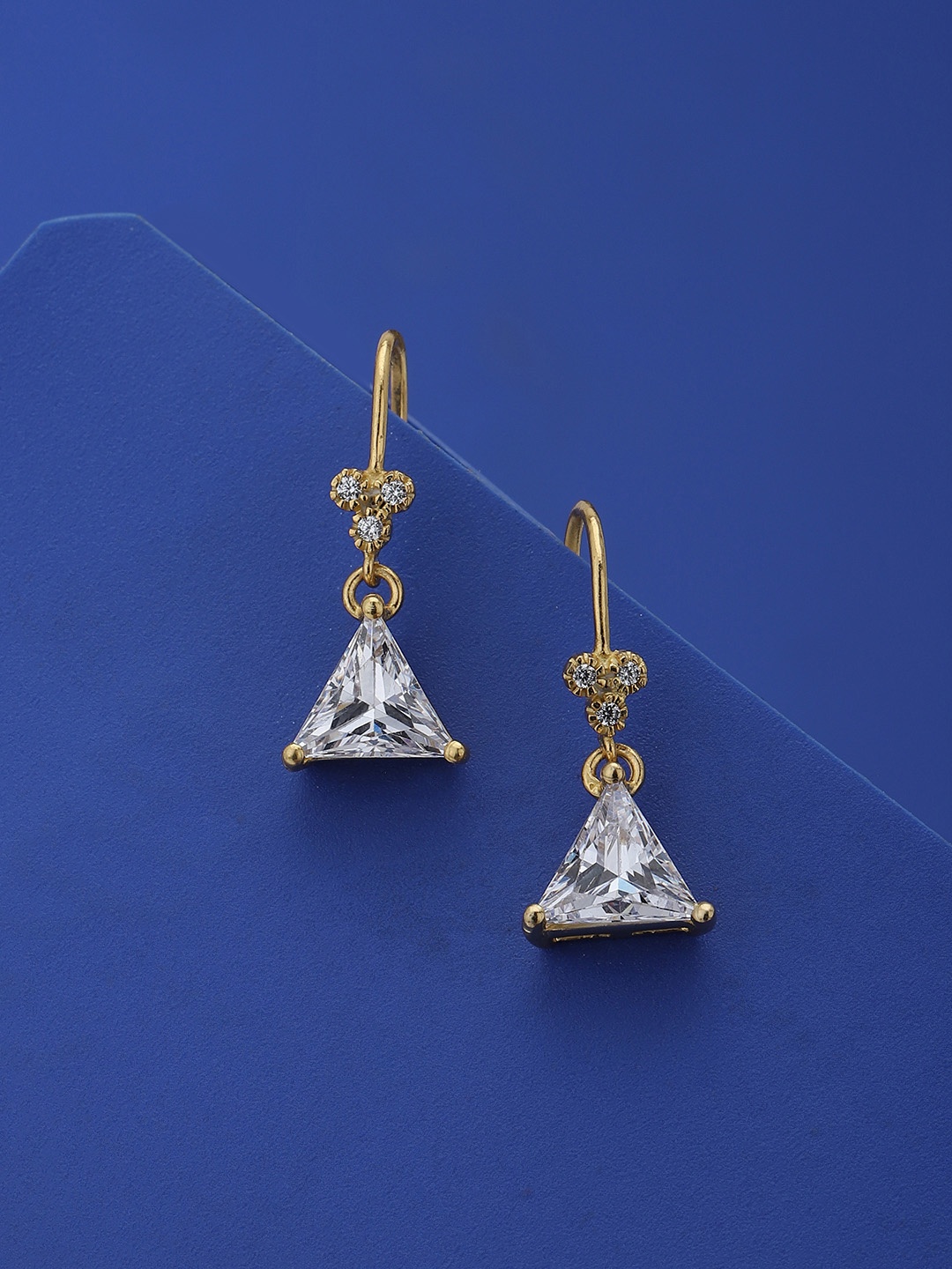 

Carlton London Triangular Drop Earrings, Gold