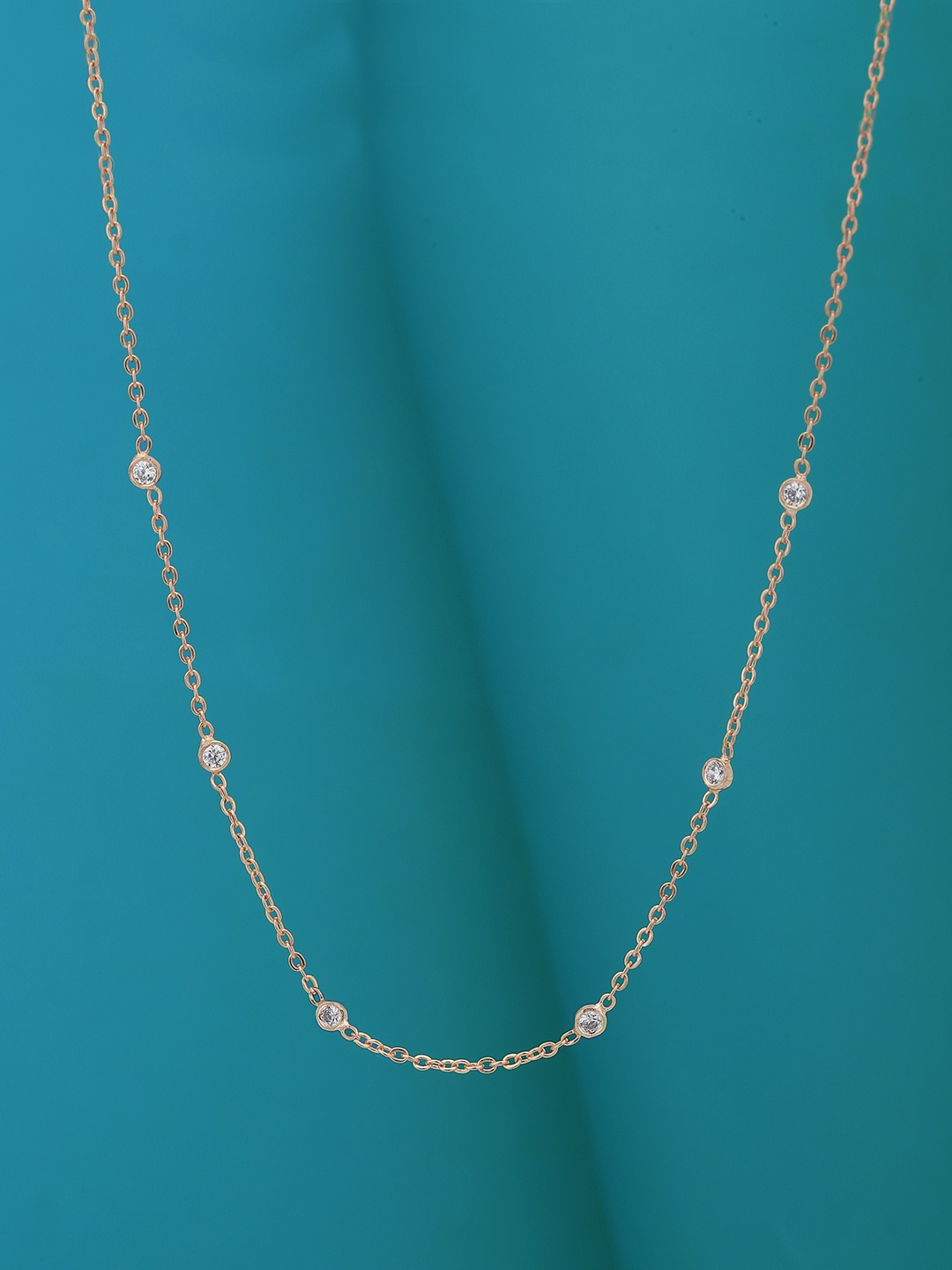 

Carlton London Brass Rose Gold-Plated Necklace