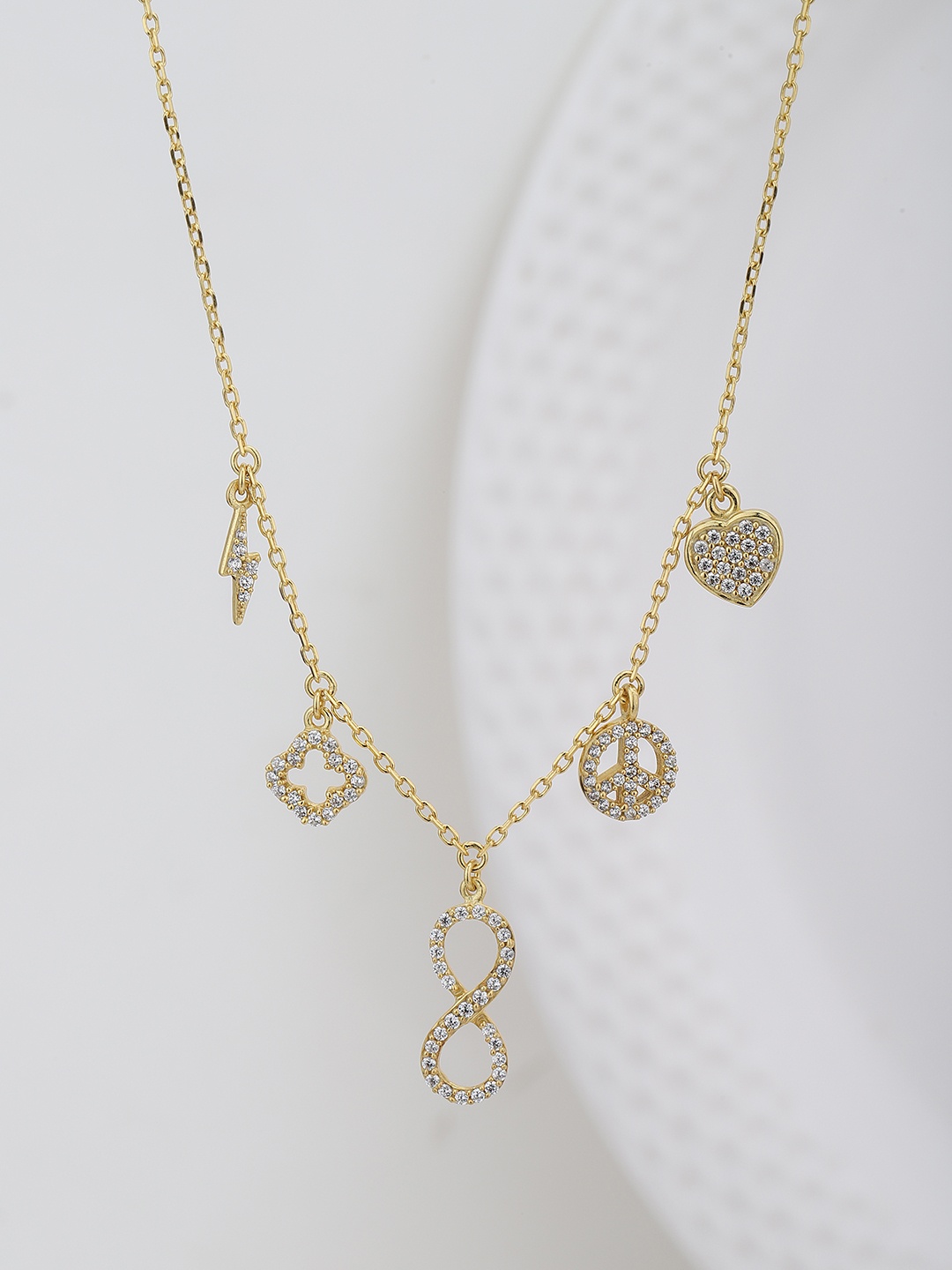 

Carlton London Brass Gold-Plated Necklace