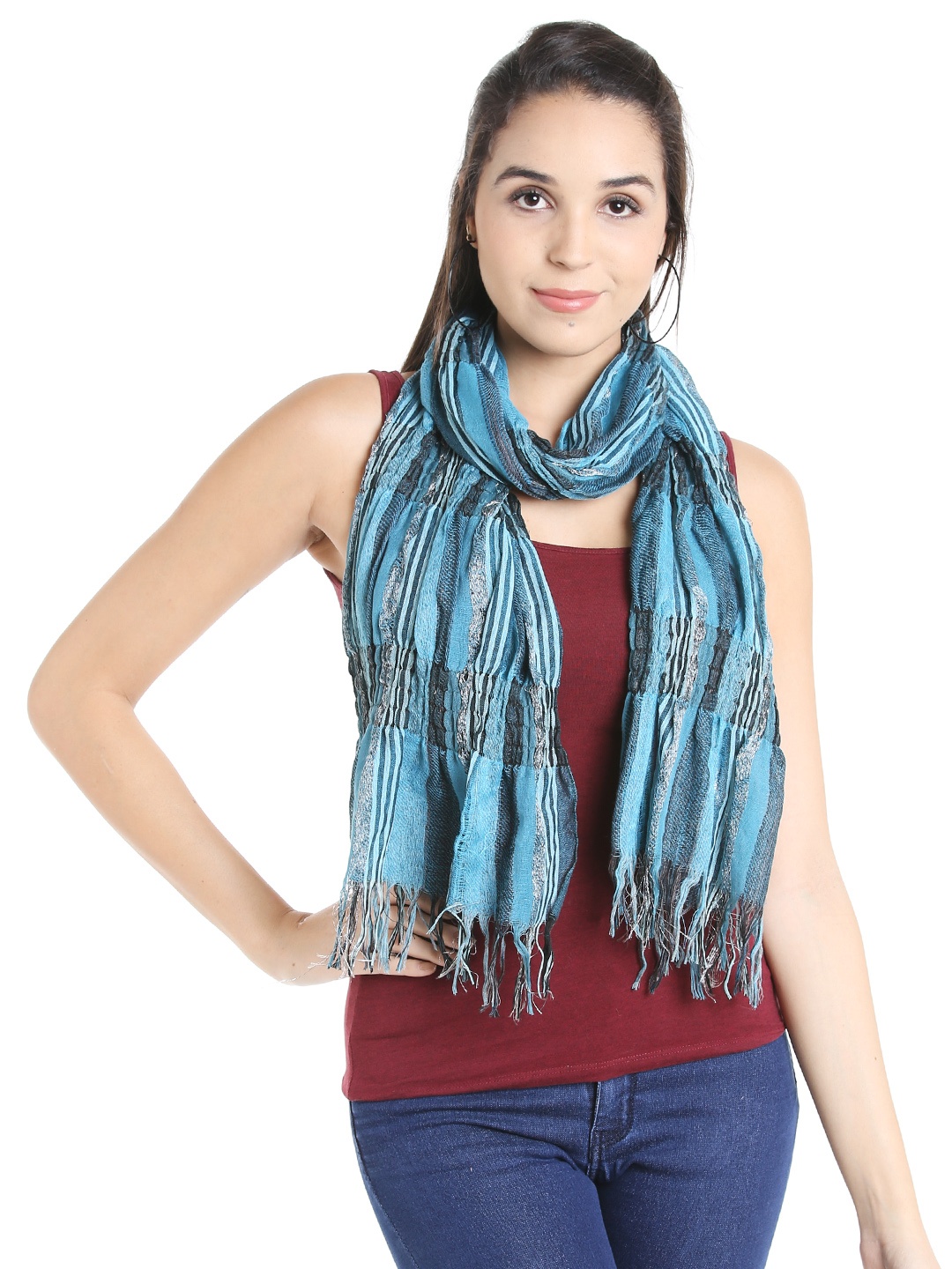 

Noi Blue Patterned Stole