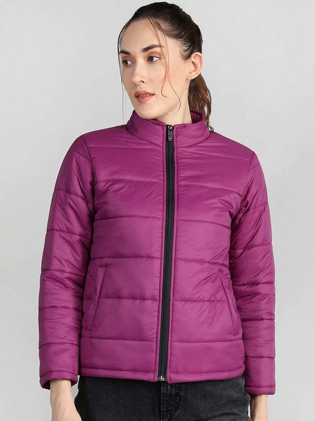 

CHKOKKO Women Lightweight Outdoor Puffer Jacket, Purple