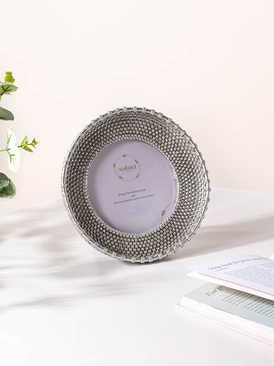 

Nestasia Round Table Photo Frame, Silver